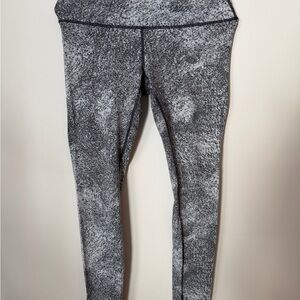 Lululemon Gray Speckled High Rise Leggings Size 10